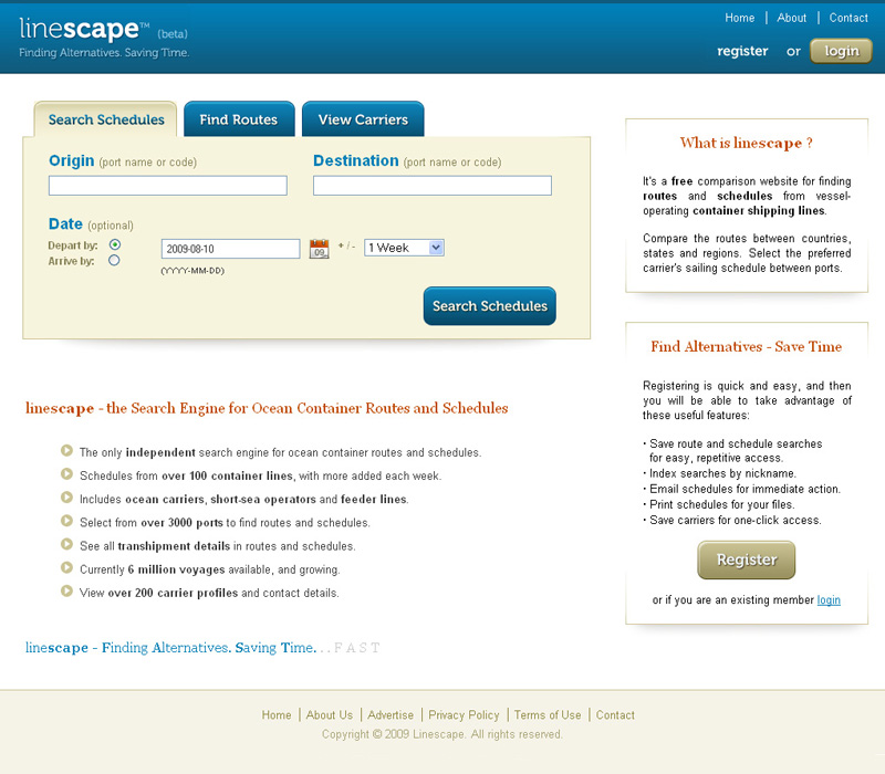 linescape-website-v1-launched-in-2009